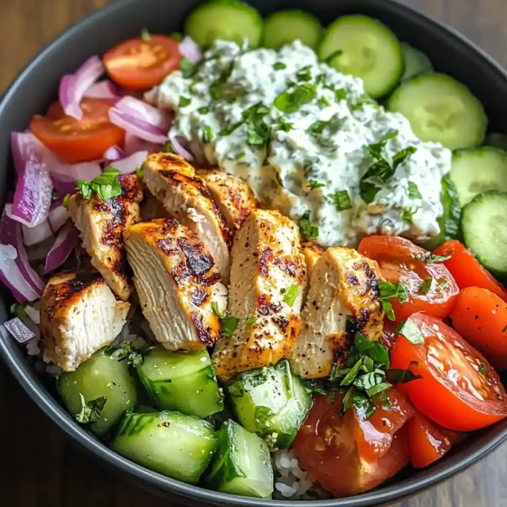 Step-by-Step Instructions for Greek Chicken Gyro Bowls