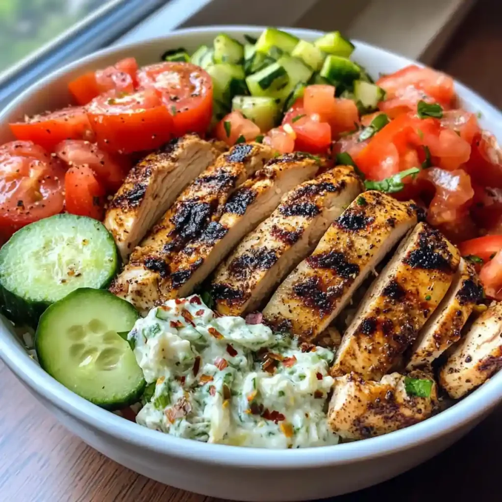 Greek Chicken Gyro Bowls  recipe