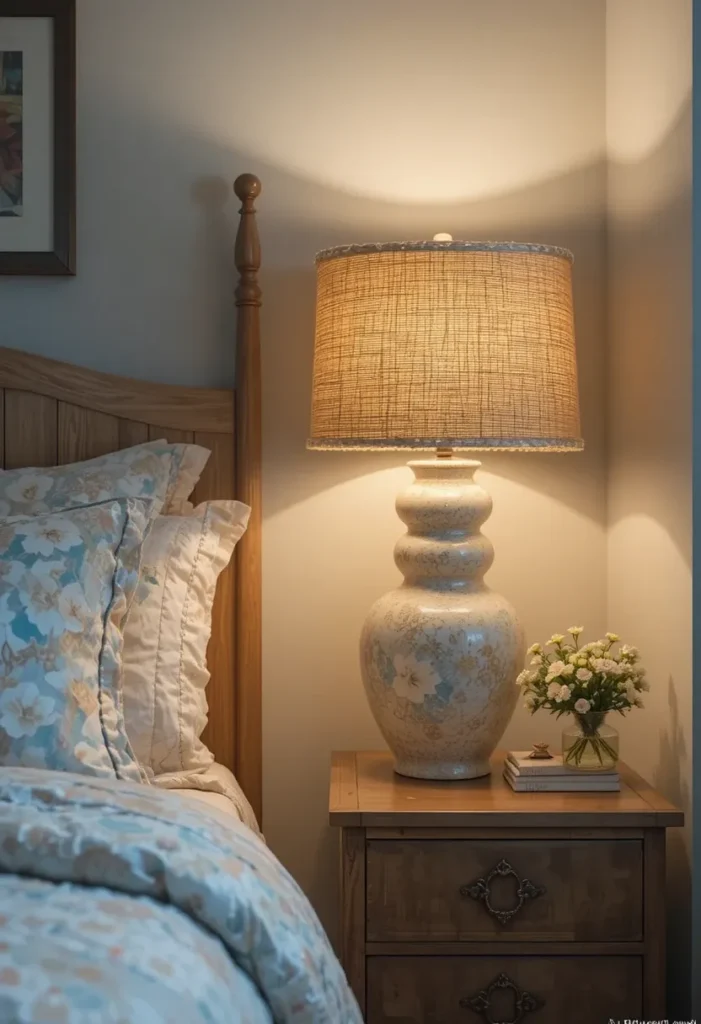 Coastal bedroom lamp adding breezy and relaxed vibes