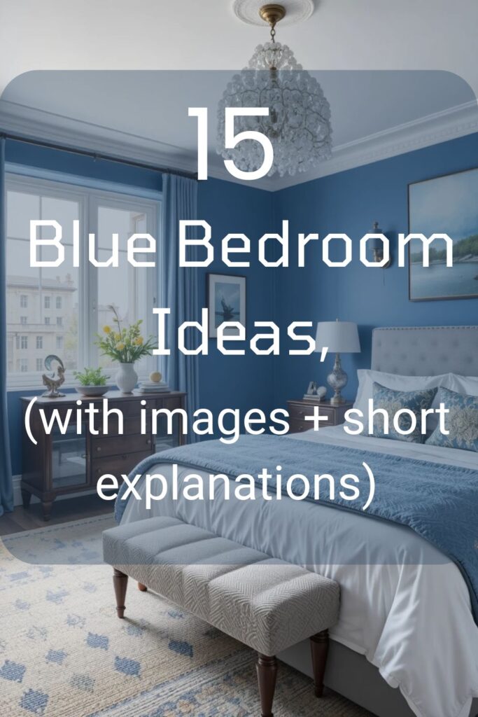 15 blue bedroom ideas, (with images + short explanations)
