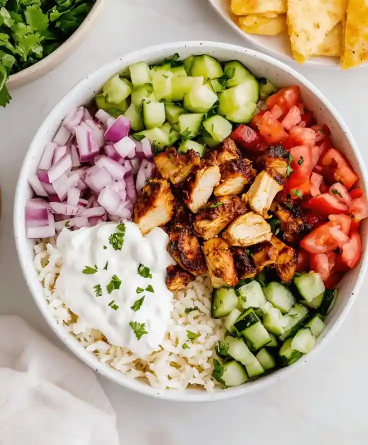 Greek Chicken Gyro Bowls