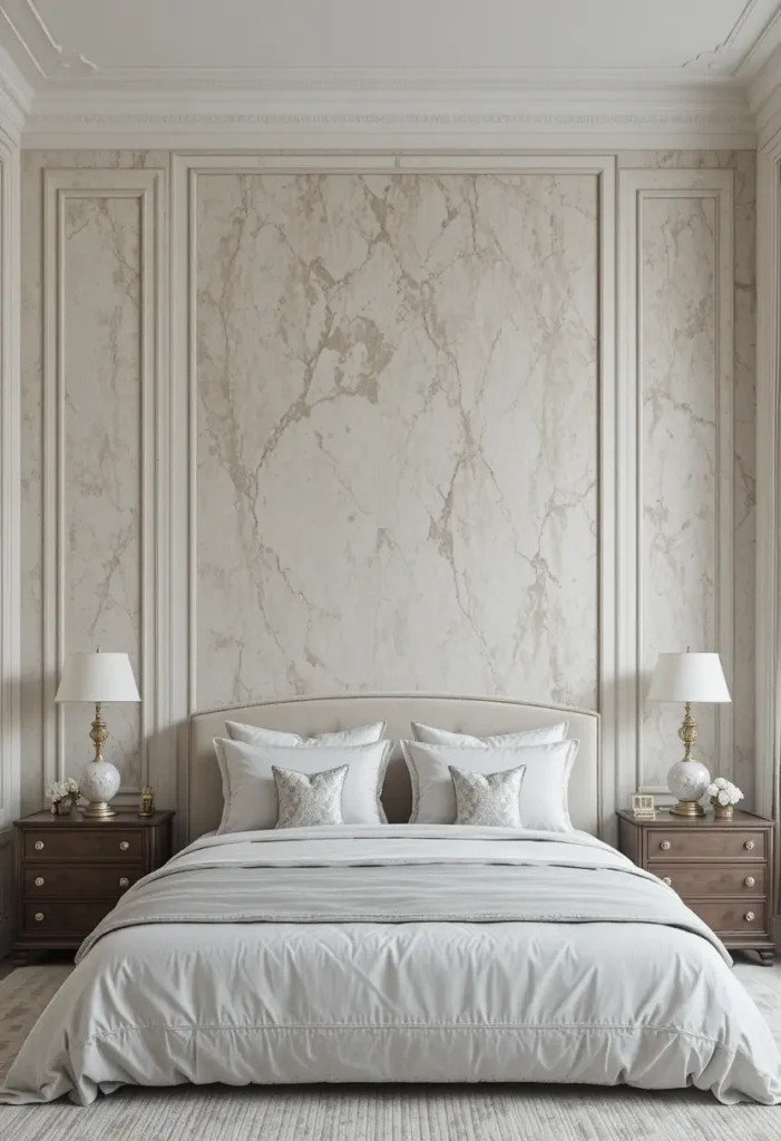 Textured wallpaper for luxury bedroom