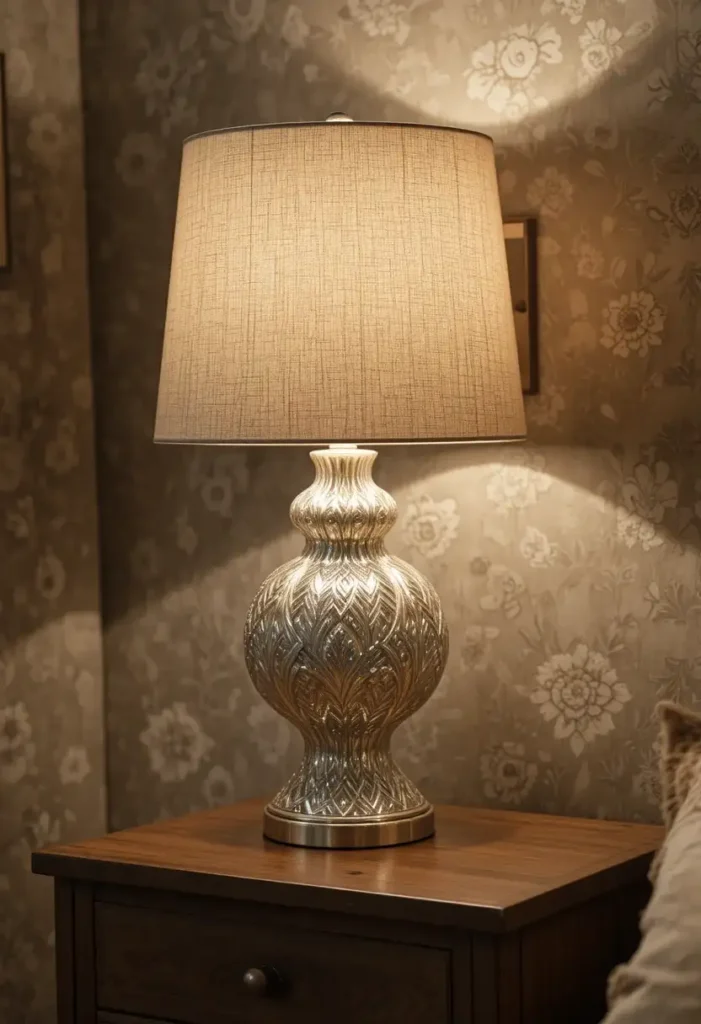 Unique bedroom lamp enhancing creative décor ideas