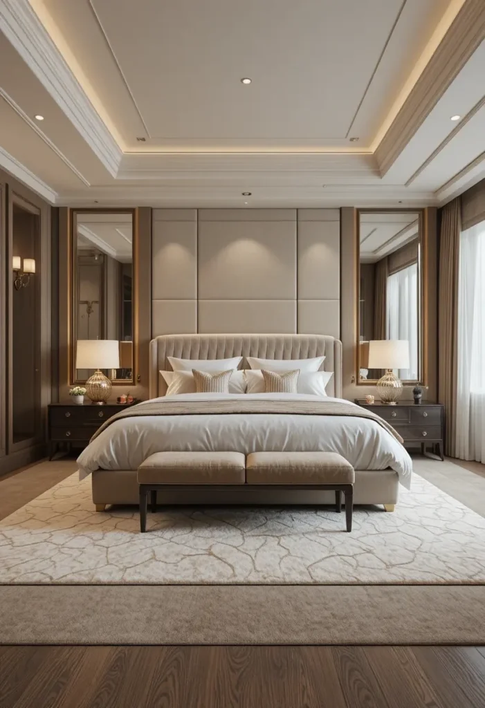 Hotel style master bedroom designed for everyday comfort