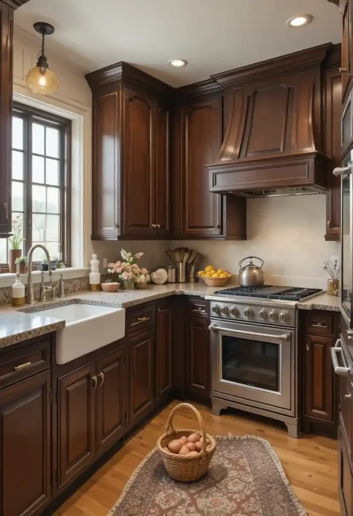 Traditional kitchen with bead board backsplash