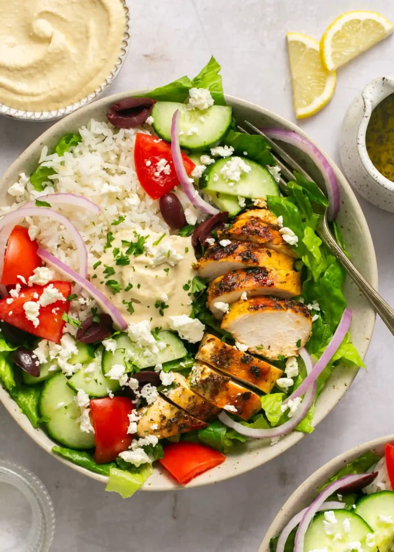 Healthy Greek Chicken & Rice Bowl recipe