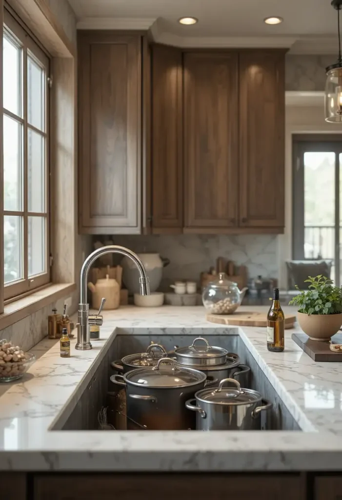 Deep kitchen sink designed for heavy-duty everyday cooking