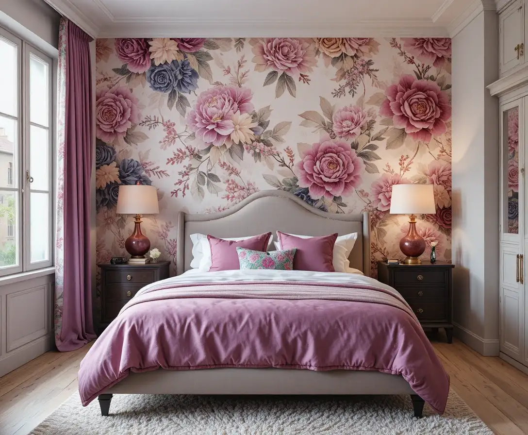 Beautiful Wallpaper Bedroom look