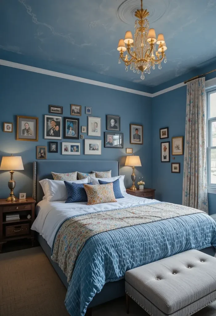 Personalized blue bedroom designed for everyday comfort