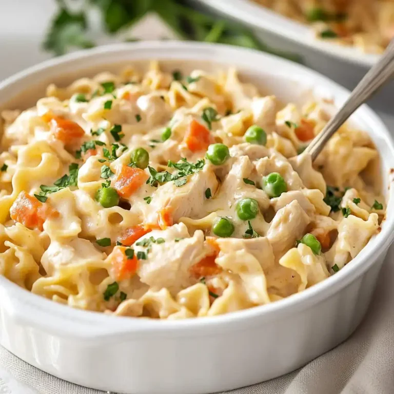 Easy Chicken Noodle Casserole look
