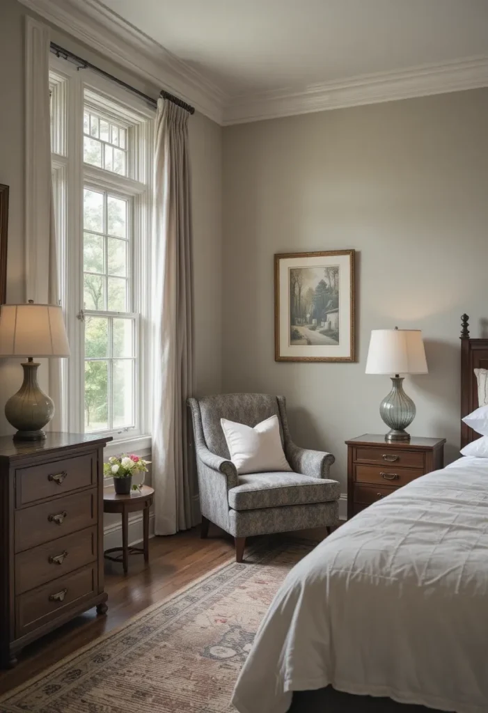 Master bedroom with relaxing seating area