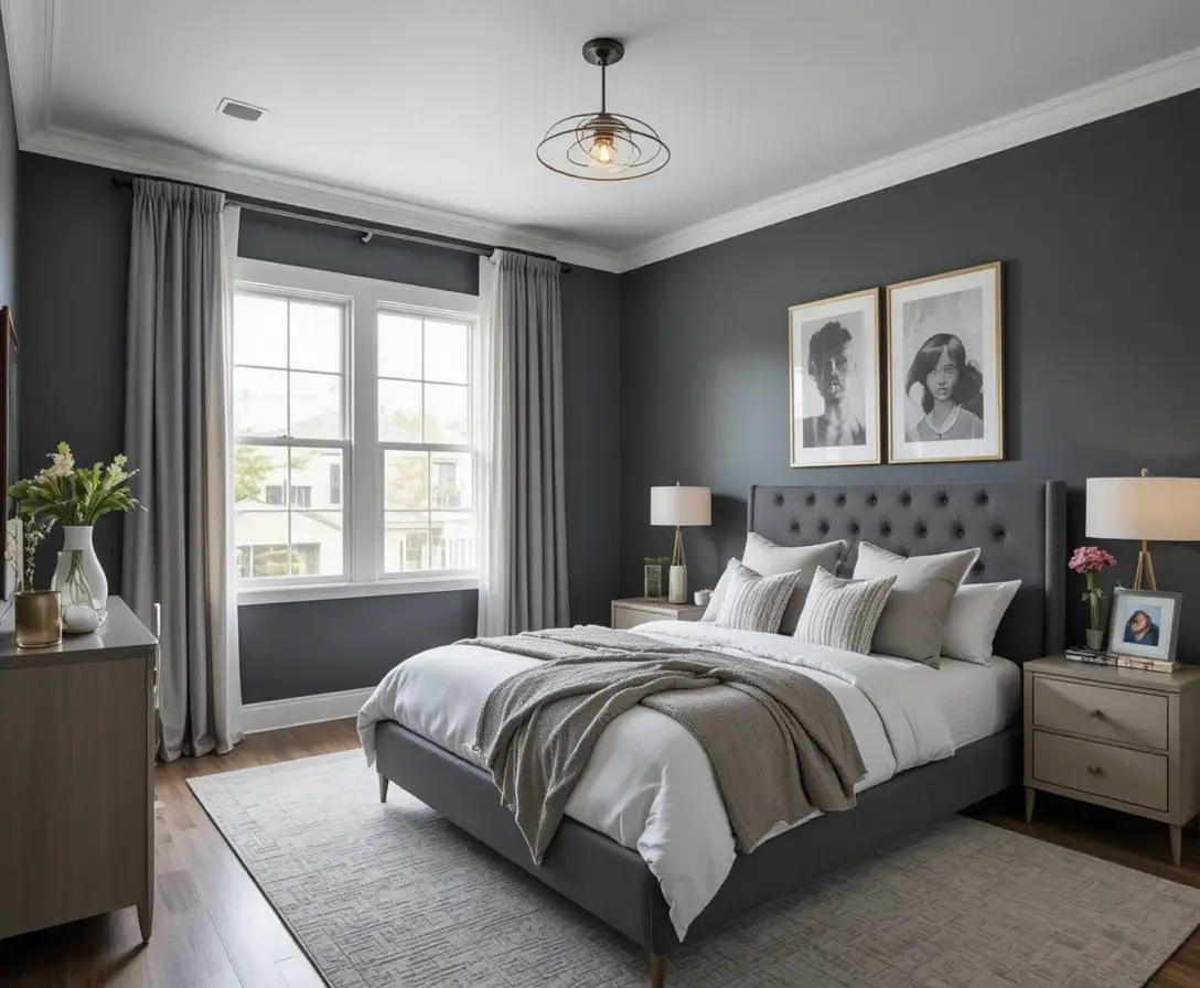 Beautiful Dark Gray Bedroom looks
