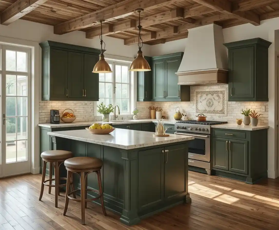Green Kitchen Island Ideas
