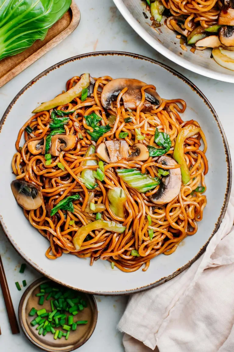 lo mein noodles recipe look
