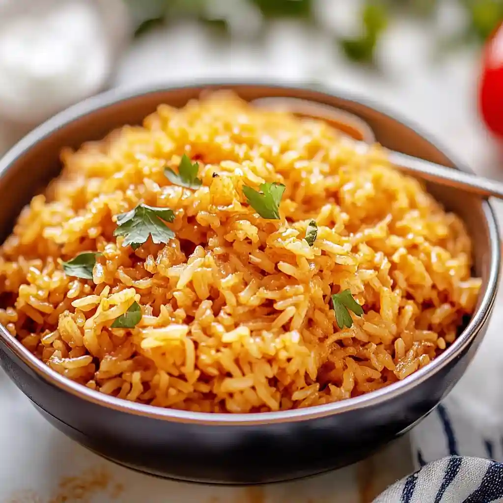 Make fluffy Spanish rice in a rice cooker