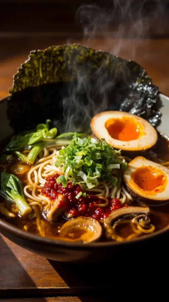 Spicy Miso Ramen with Jammy Eggs recipe look