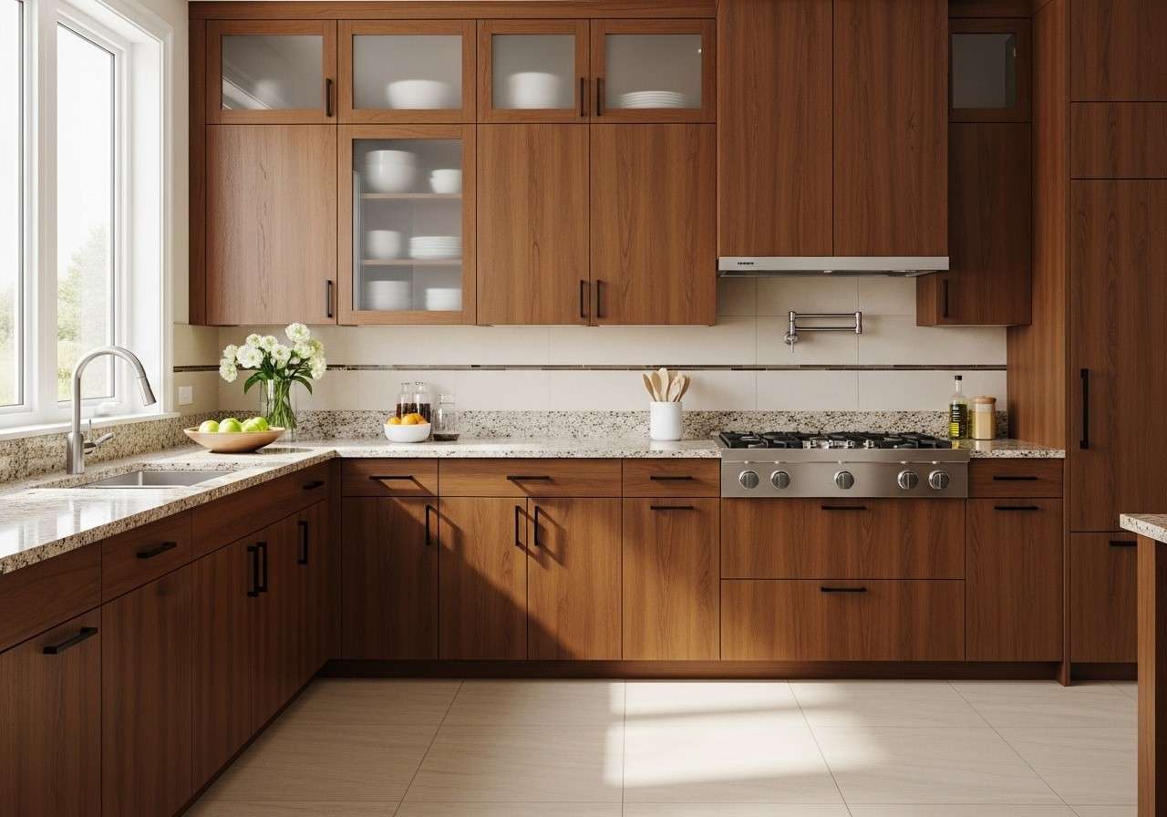 Beautiful Brown Kitchen Cabinets look