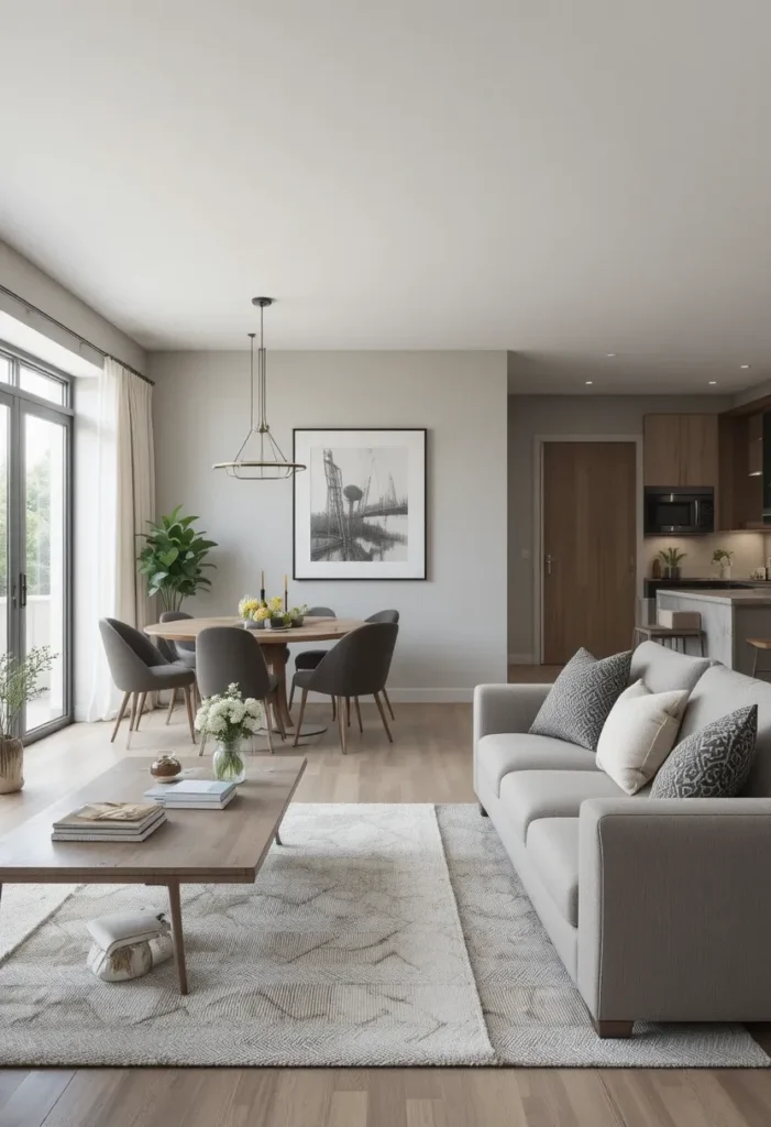 Clearly defined living and dining areas