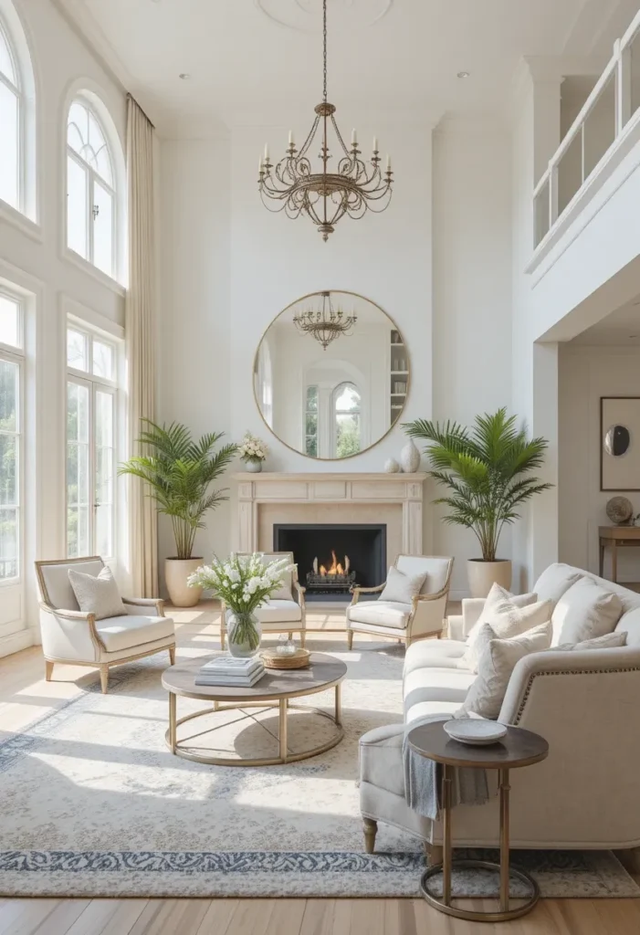 Round mirror wall decor