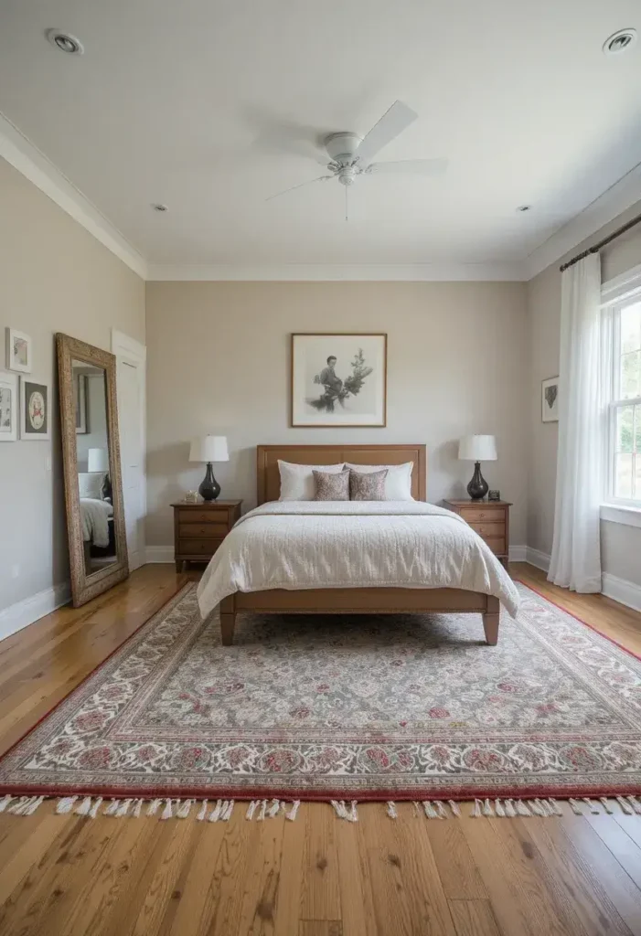 Bedroom flooring and rug ideas for a cozy feel