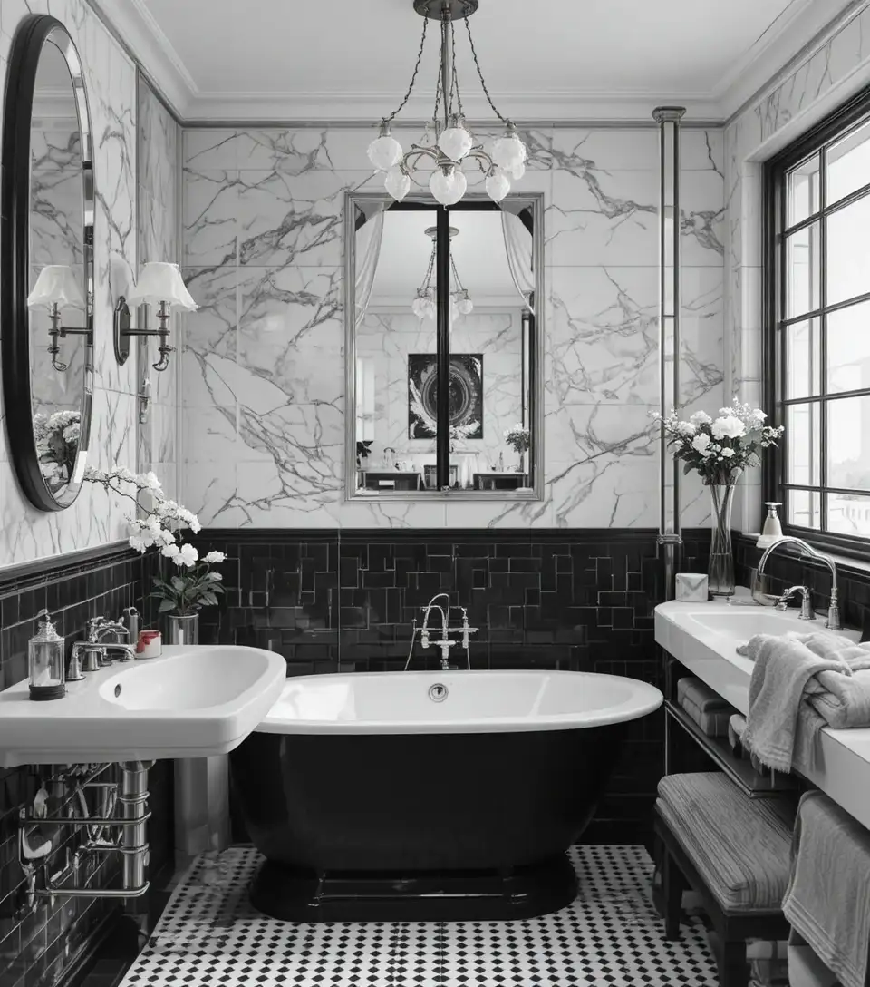 Black and White Bathroom