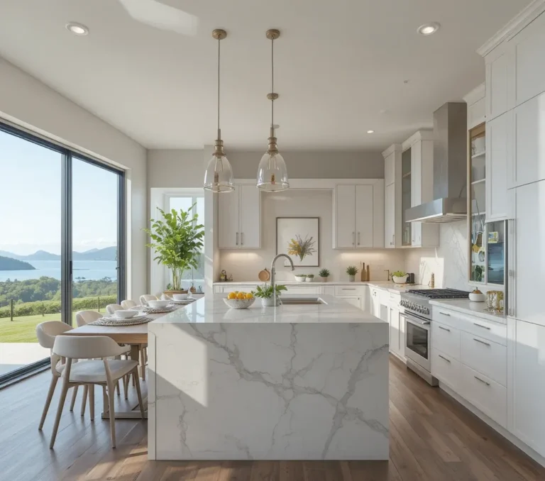 One Wall Kitchen with Island beautiful look view