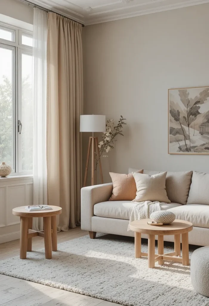 Soft furnishings for quieter living room