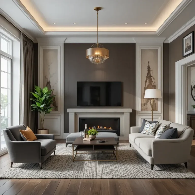 Accent Walls in Living Room look