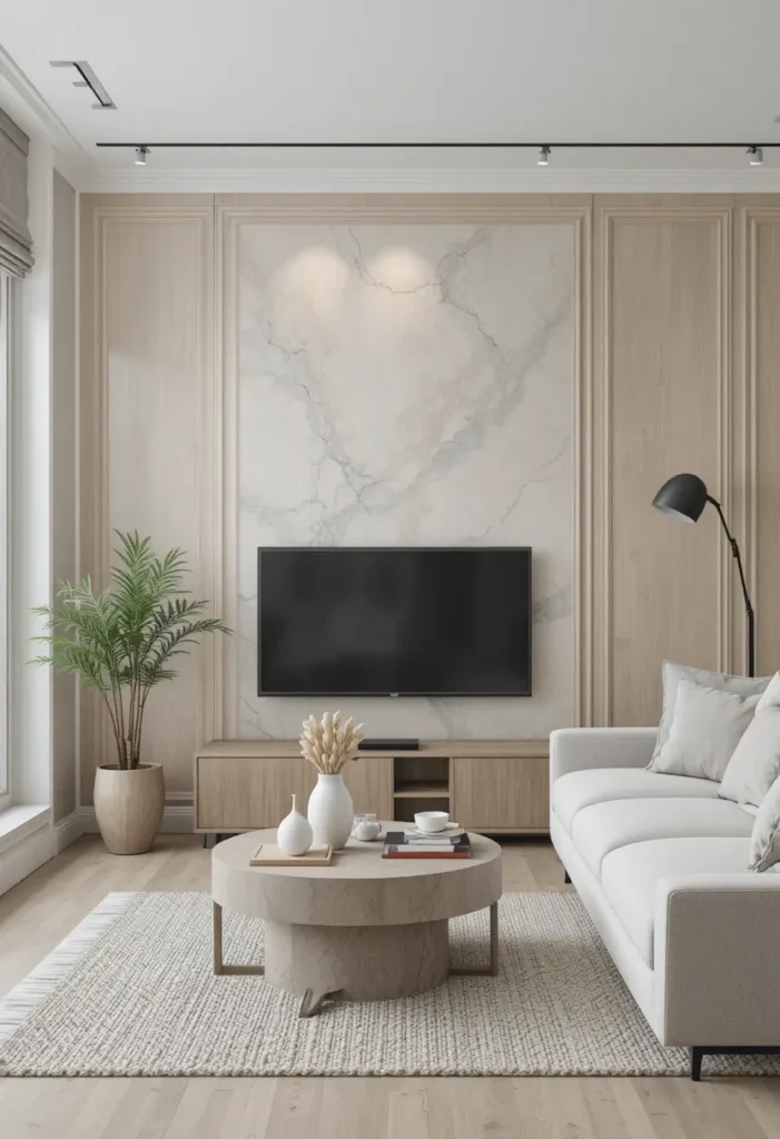 Living room accent wall design
