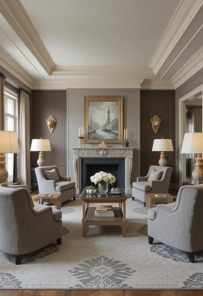 Symmetrical living room layout