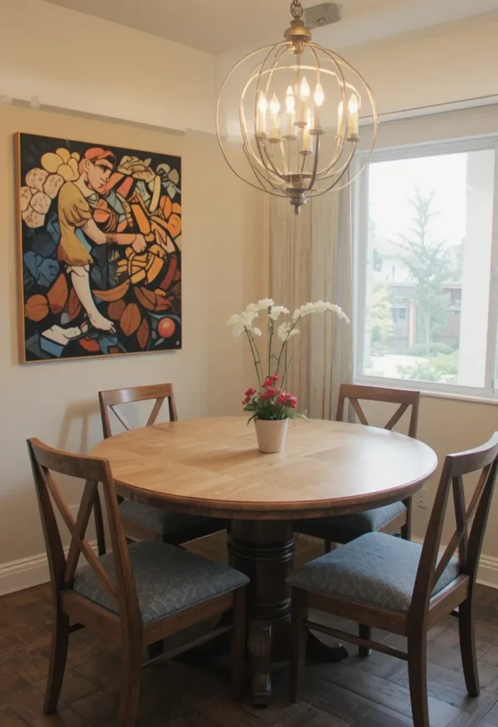 Dining table that fits the space