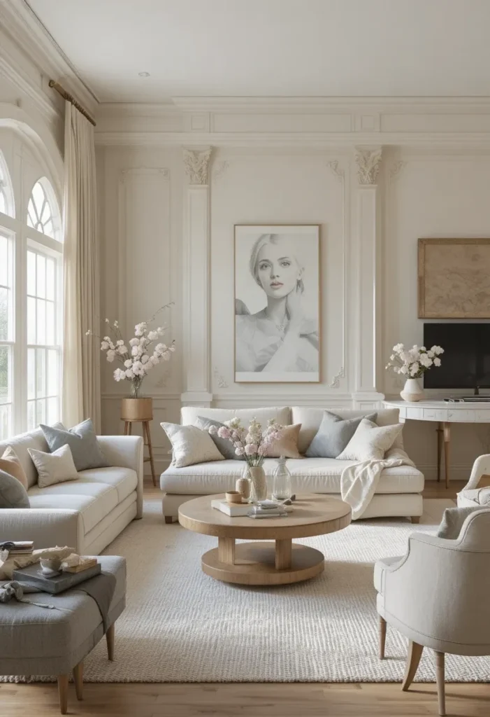 Neutral color palette living room