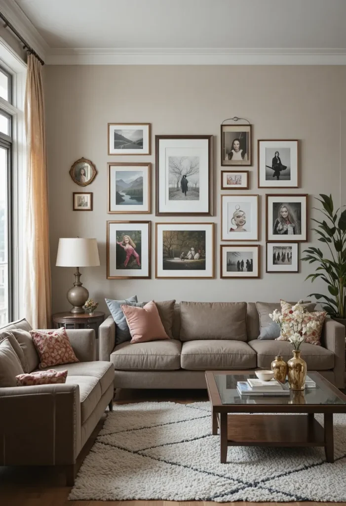 Coordinated gallery wall design