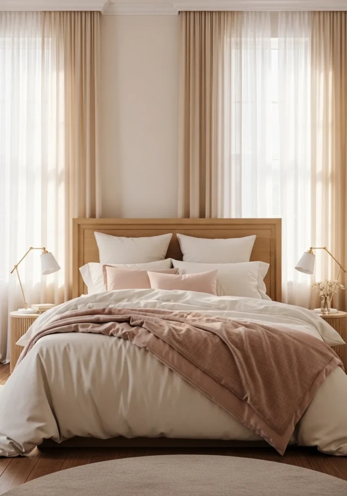soft neutral romantic bedroom decor