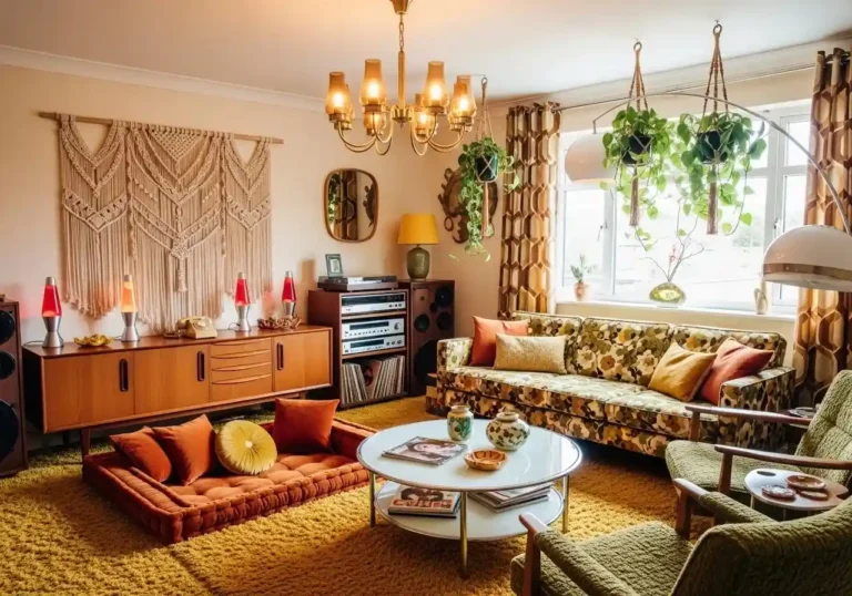 Full Beautiful 70s living room look