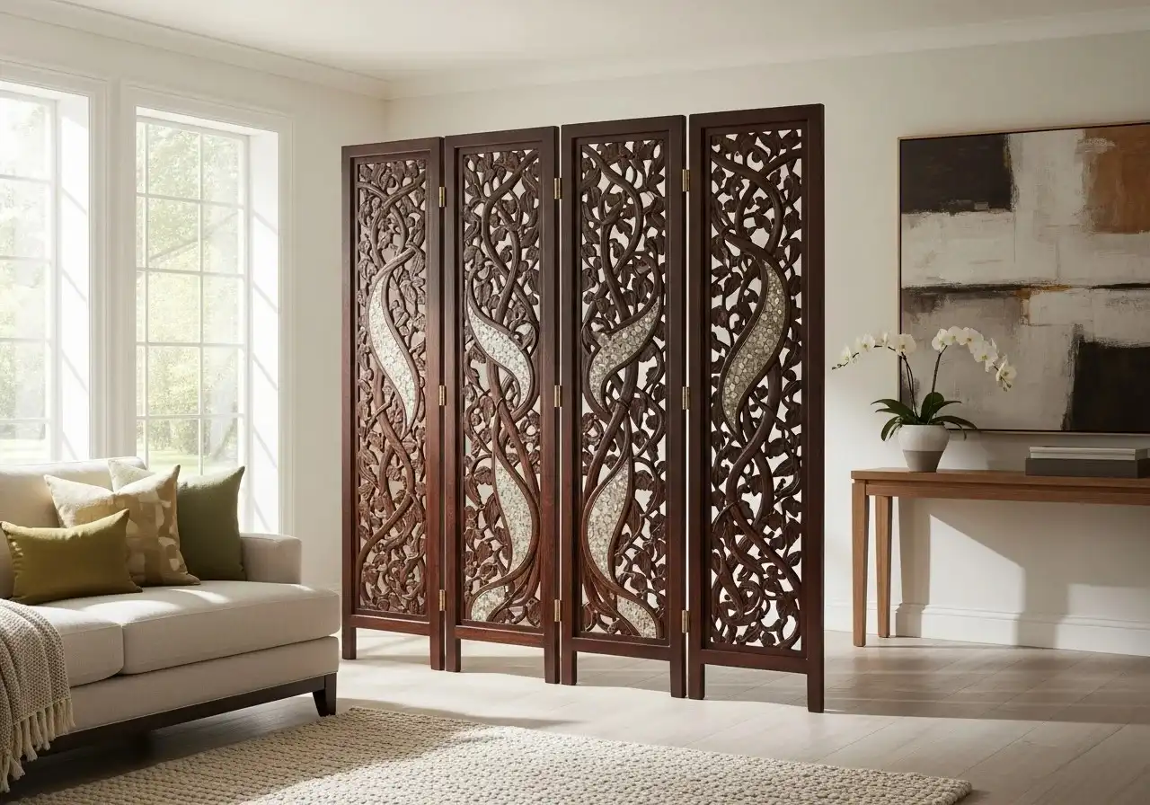 Give me one room divider idea look which beautiful