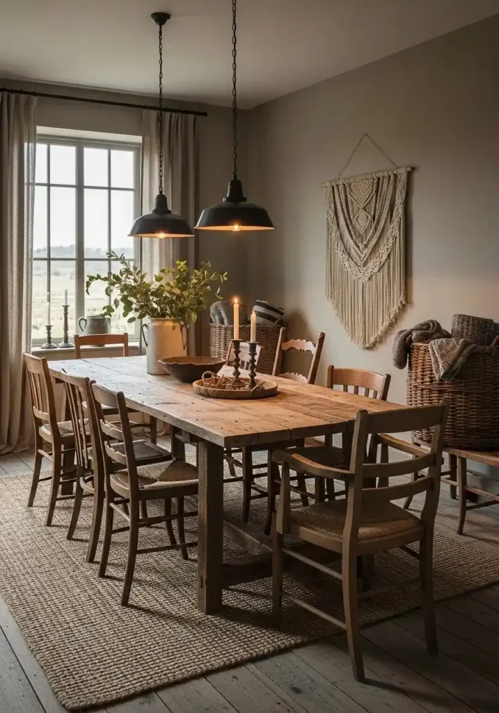 reclaimed wood dining table design