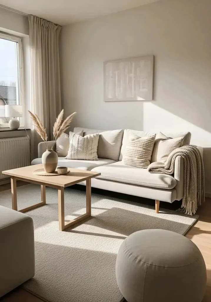 layered rugs cozy living room design