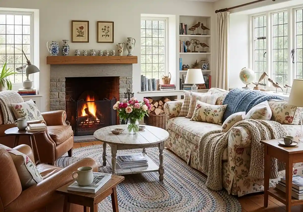 Beautiful cottage living room look