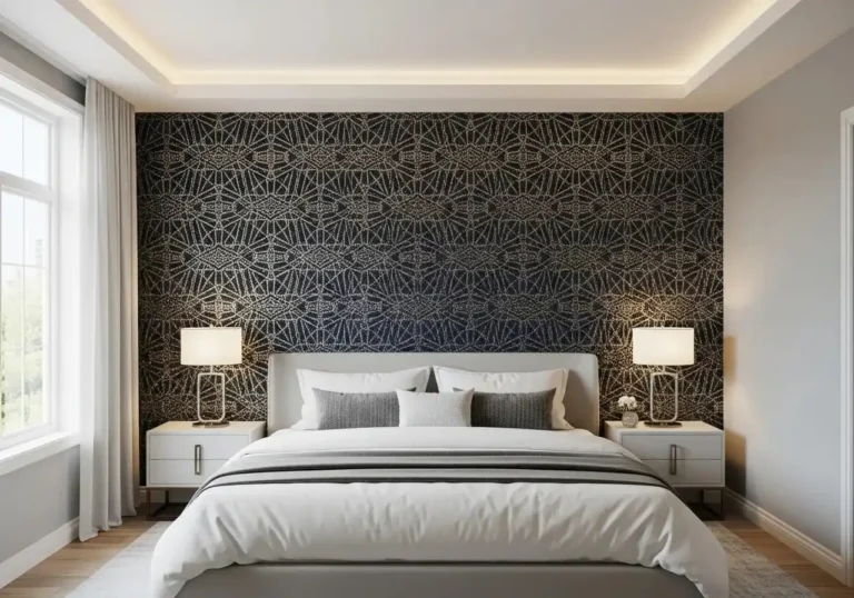 beautiful Wallpaper Accent Wall Bedroom look