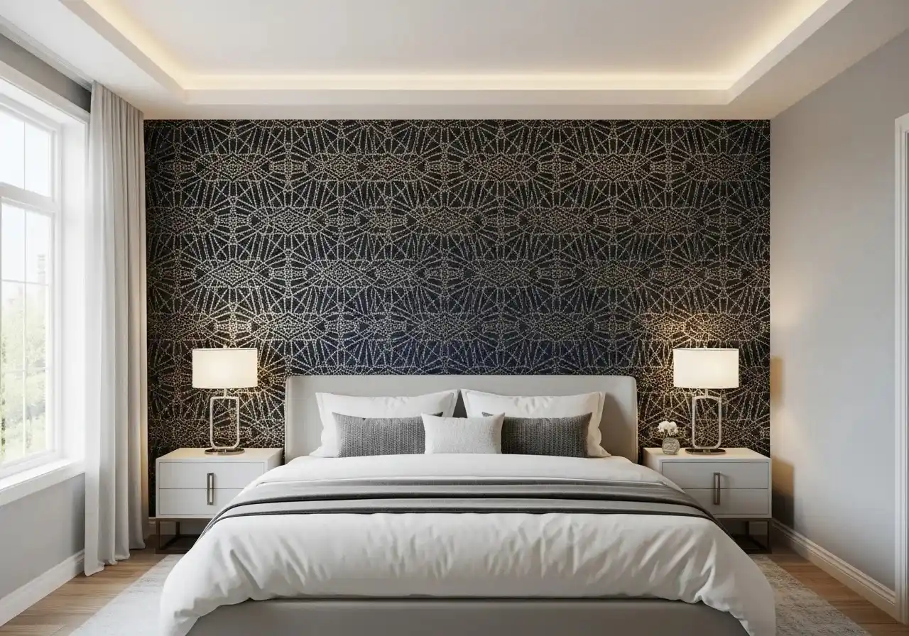beautiful Wallpaper Accent Wall Bedroom look