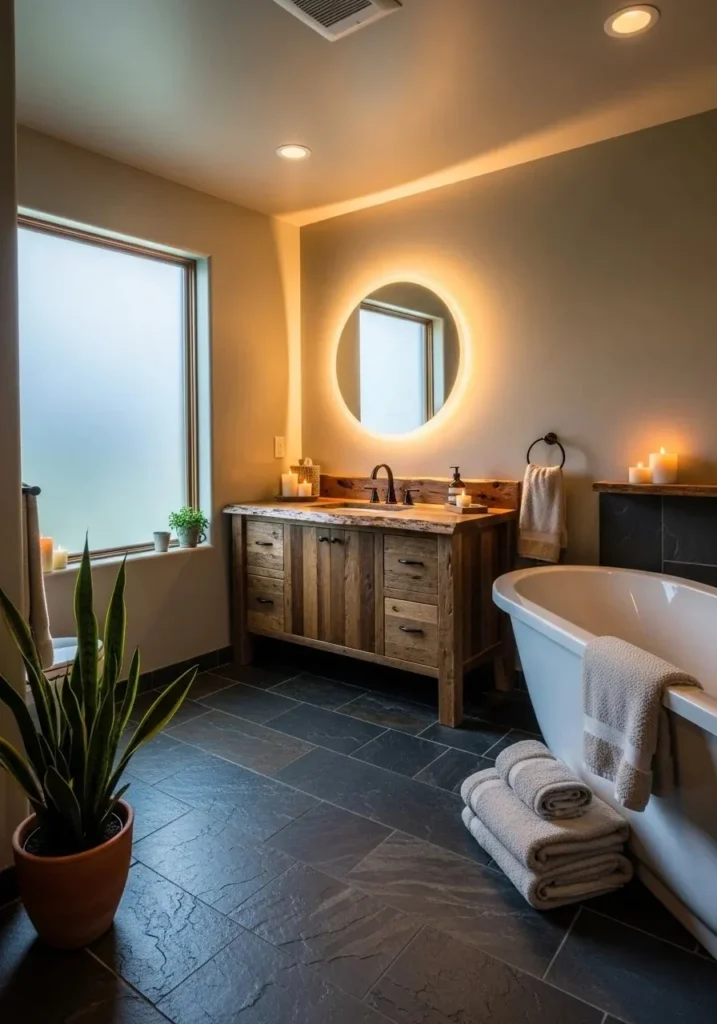 slate bathroom floor tile