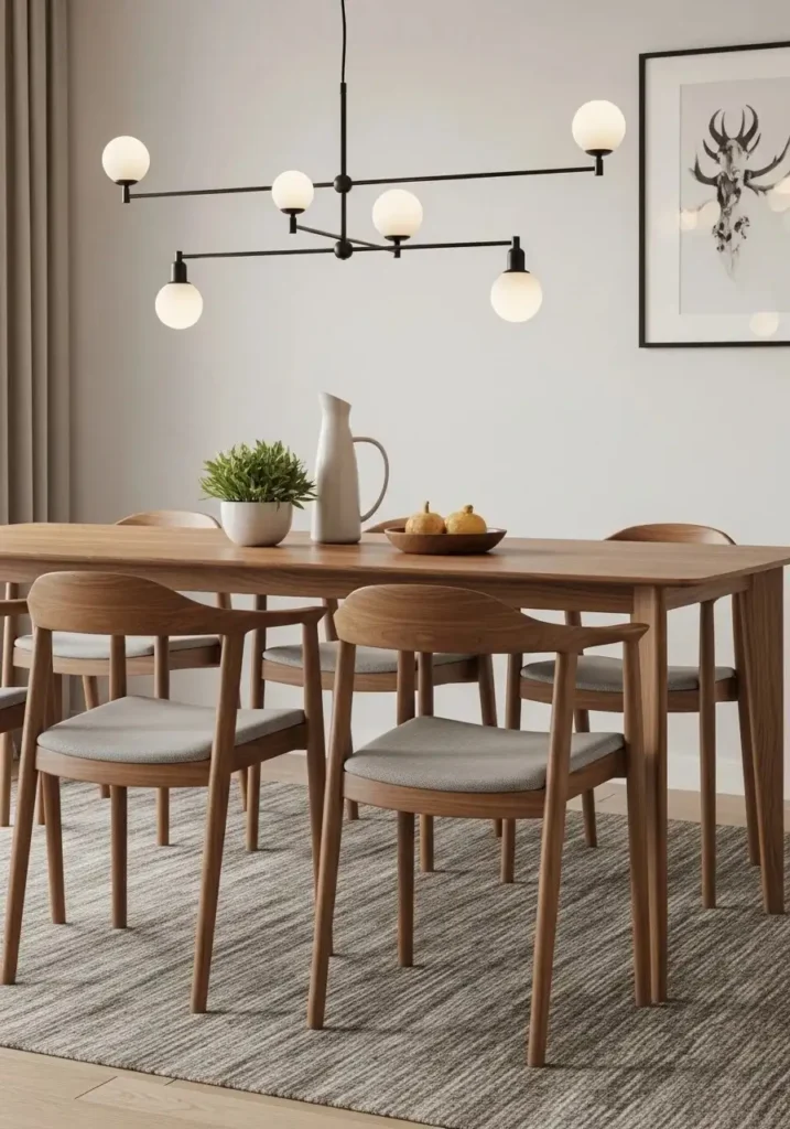 green and gold dining room interior design