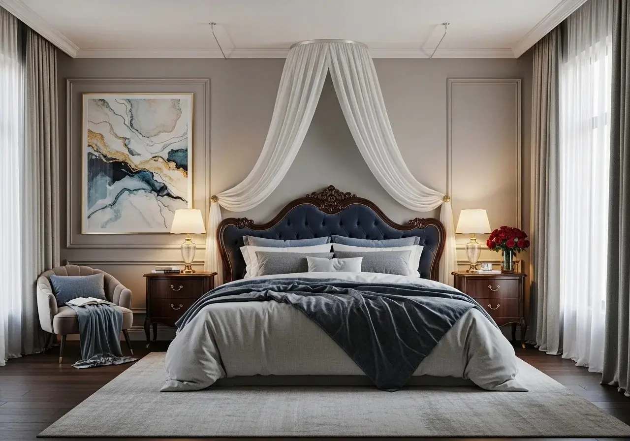 beautiful romantic bedroom look