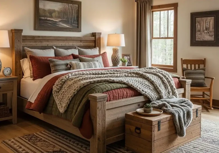 Beautiful rustic bedroom look