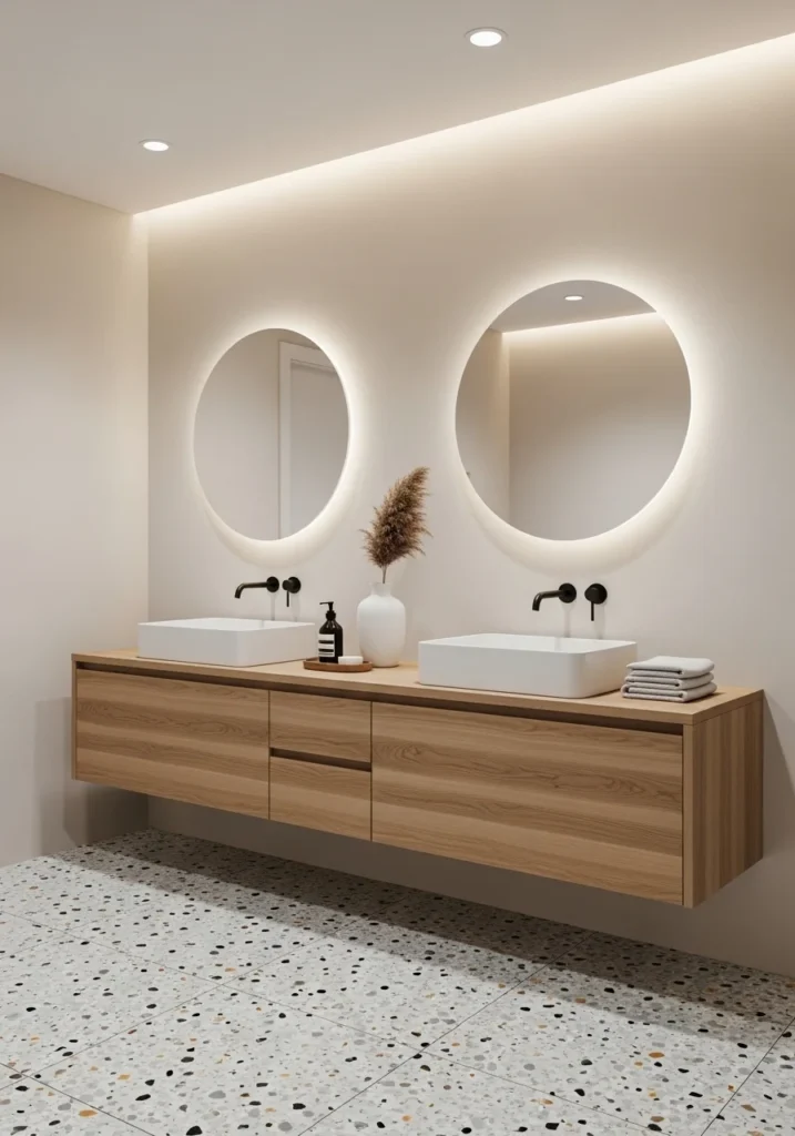 terrazzo bathroom floor tile