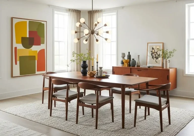 Beautiful mid century modern dining room look