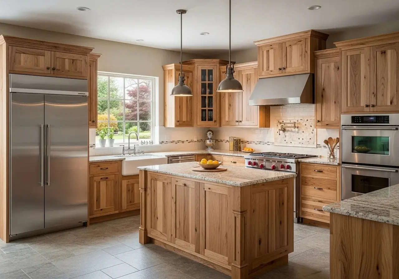 hickory kitchen cabinets beautiful look