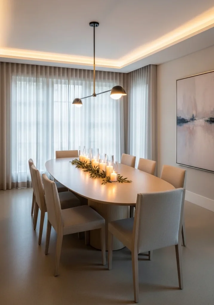 oval dining table idea