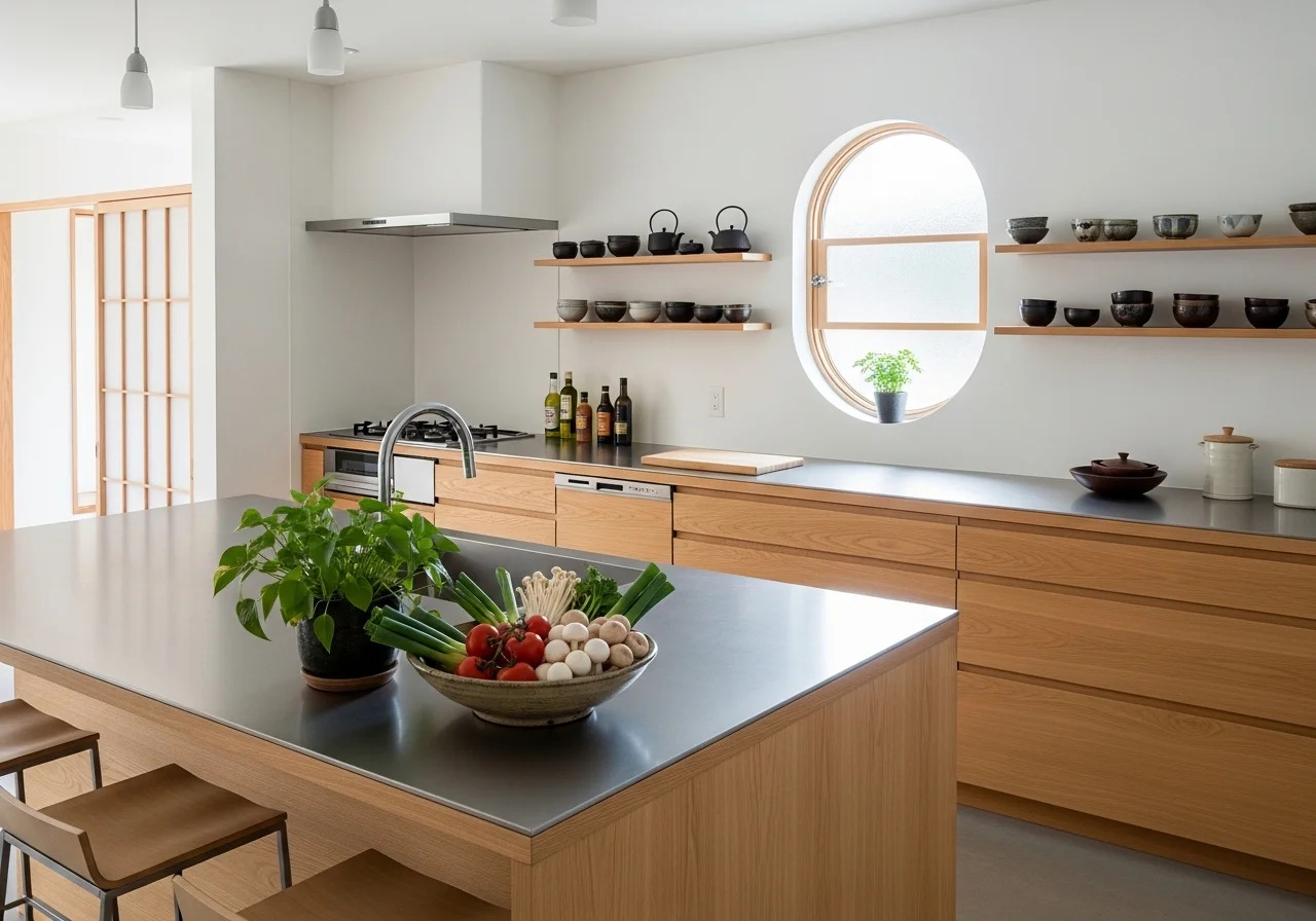 Beautiful Japandi kitchen look